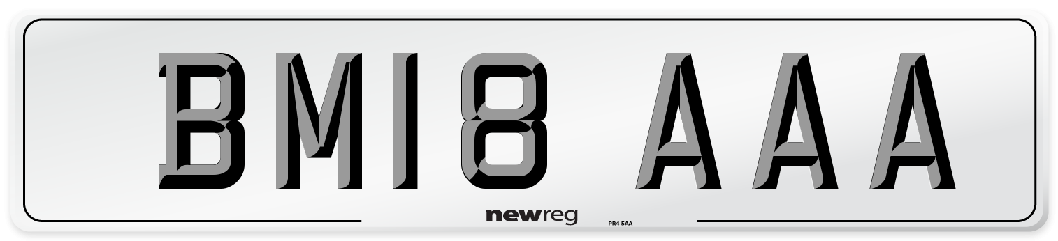 BM18 AAA Number Plate from New Reg